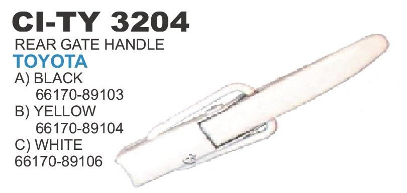 REAR GATE HANDLE TOYOTA HILUX WHITE