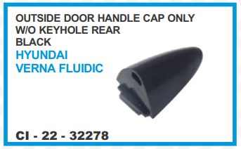 O.H. CAP ONLY W/O KEY HOLE V.FLUIDIC BLK REAR LEFT