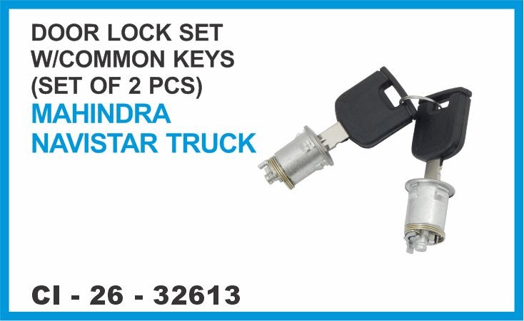 DOOR LOCK SET WITH KEYS (SET OF 2 PCS) WITH COMMON KEYS MAHINDRA NAVISTAR TRUCK
