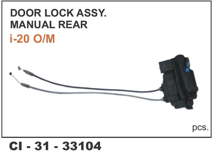 DOOR LOCK ASSY MANNUAL O/M REAR I-20 LH