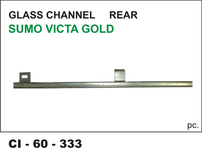 GLASS CHANNEL REAR WICTA GOLD
