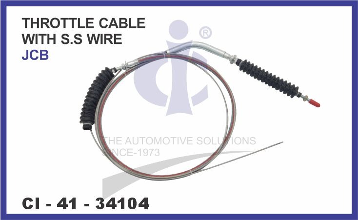 THROTTLE CABLE WITH SS WIRE JCB