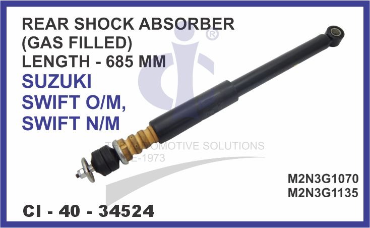 REAR SHOCKER SWIFT T-1,T-2 GAS FILLED '685 MM"