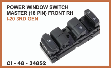 P.W.SWITCH MASTER (18 PIN) HUNDAI I-20 3RD GEN