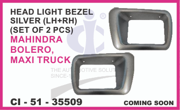 HEAD LIGHT BEZEL SILVER ( LH+RH) SET OF 2 PCS MAHINDRA BOLERO MAXI TRUCK