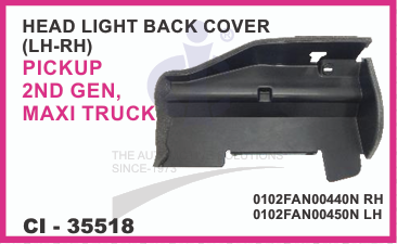 HEAD LIGHT BACK COVER (LH-RH) MAHINDRA PICKUP,2ND GEN,MAXI TRUCK