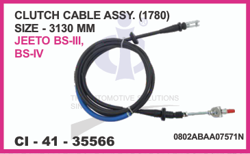 CLUTCH CABLE ASSY JEETO BS-3,BS-4 (1780)3130MM