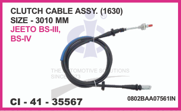 CLUTCH CABLE ASSY JEETO BS-3,BS-4 (1630) 3010MM
