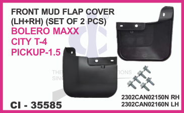 FRONT MUD FLAP LH+RH(SET OF 2PCS)MAHINDRA BOLERO MAXX CITY T-4 PICKUP-1.5