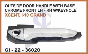 OUTSIDE DOOR HANDLE WITH BASE CHROME  LH