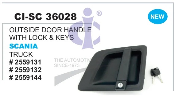 OUTSIDE DOOR HANDLE WITH LOCK & KEYS SCANIA TRUCK L