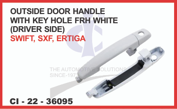 OUTER HANDLE W/KEY HOLE FRH WHITE (DRIVER SIDE) SWIFT, SXF, ERTIGA