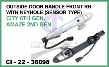 OUTSIDE DOOR HANDLE FRONT RH WITH KEYHOLE (SENSOR TYPE) HONDA CITY 6TH GEN, AMAZE 2ND GEN