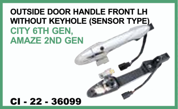 OUTSIDE DOOR HANDLE FRONT LH WITHOUT KEYHOLE (SENSOR TYPE) HONDA CITY 6TH GEN, AMAZE 2ND GEN