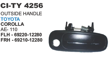 OUTSIDE HANDLE TOYOTA COROLLA AE-110 FRONT