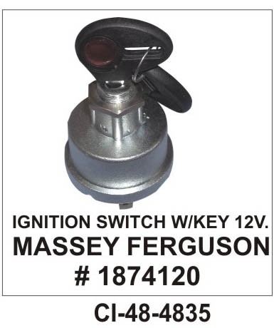 IGN. SWITCH W/KEY 12V.MASSEY F0REIGSON