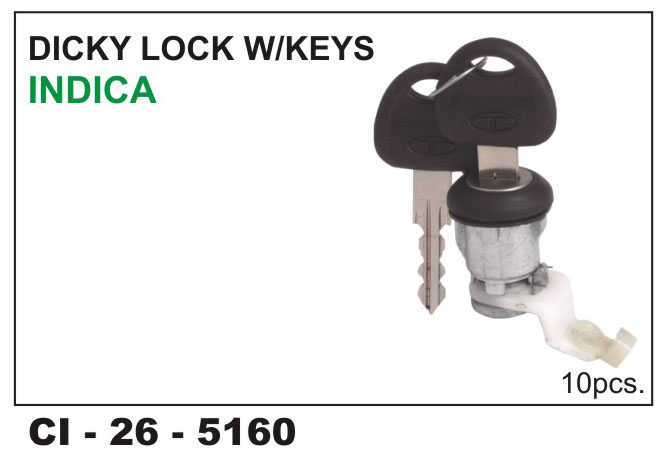 DICKY LOCK W/KEY INDICA