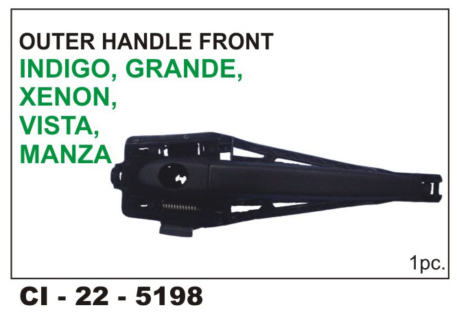 O.H.VISTA,MANZA,GRANDE W/BASE FRONT LEFT