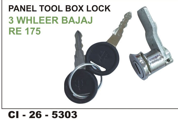 PANEL TOOL BOX LOCK 3 WHLER BAJAJ RE 175