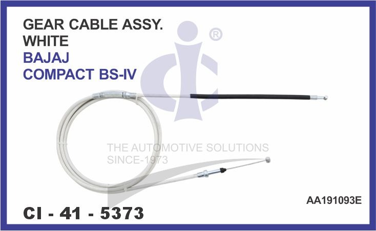 GEAR CABLE ASSY WHITE SUITABLE FOR BAJAJ COMPACT BS6