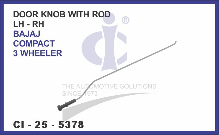 DOOR KNOB WITH ROD (LH-RH) BAJAJ COMPACT 3 WHEELERL