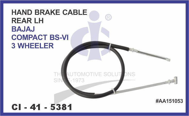 HAND BRAKE CABLE REAR LH BAJAJ COMPACT BS-6 (3 WHEELER)