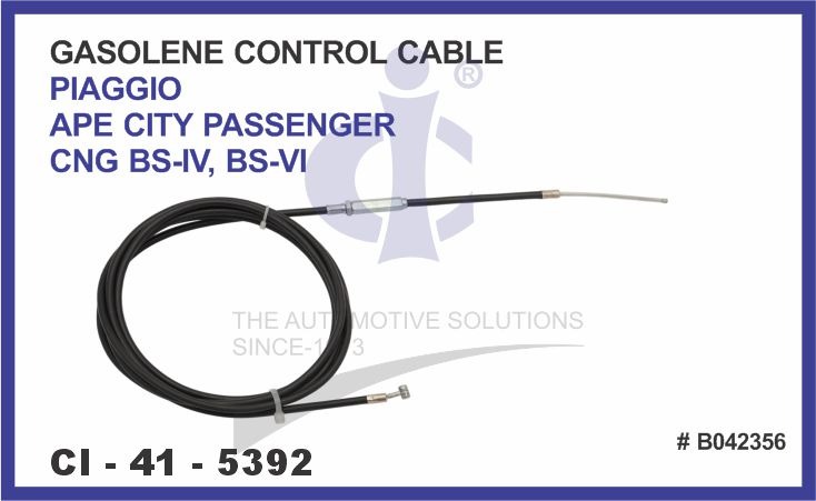 APE CITY PASSENGER ELECTRIC, CNG BS-VI, BS-IV CABLE GASOLENE CONTROL