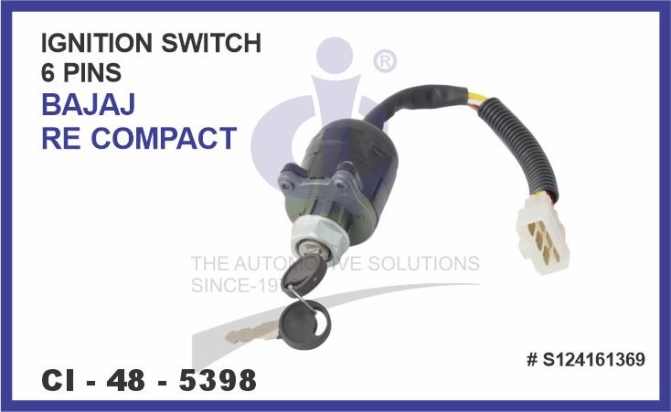 IGNITION SWITCH BAJAJ RE COMPACT ( 6PIN)