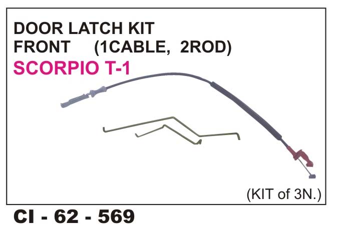 DOOR LATCH ROD KIT SCORPIO F-L