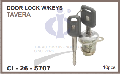 DOOR LOCK W/KEYS TAVERA LEFT