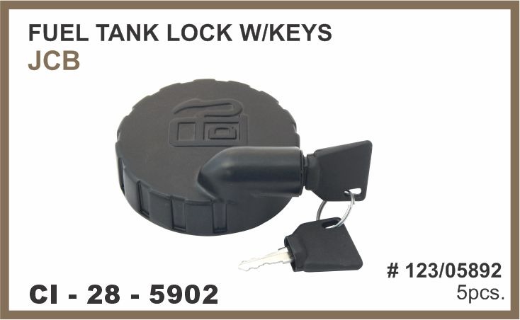 FUEL TANK LOCK W/KEY JCB