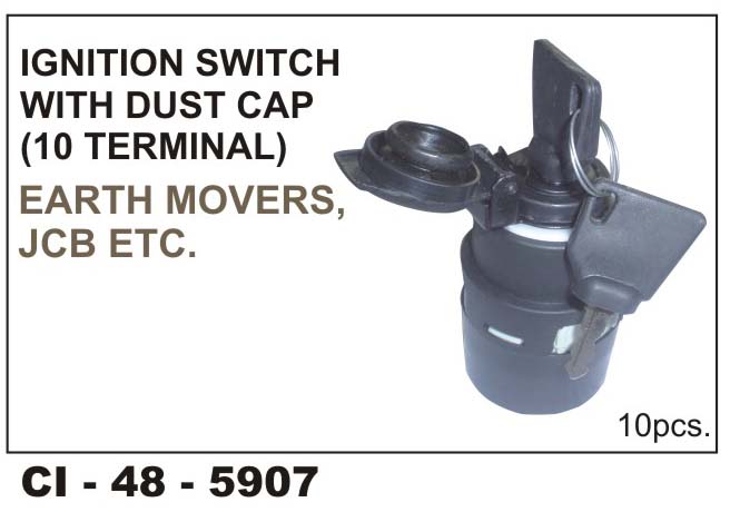 Iginition Switch with Dust Cap Earthmovers (10trmnl