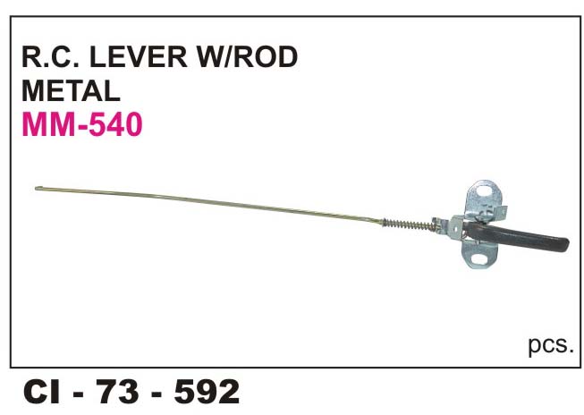R.C.LOCK ASSY W/ROD 540 MTL LEFT