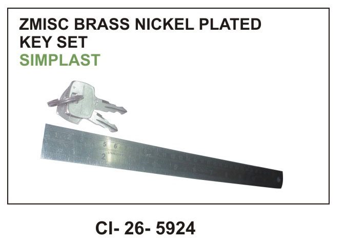 SIMPLST ZMI 5C BRAS NICKL Set of 2 KEY