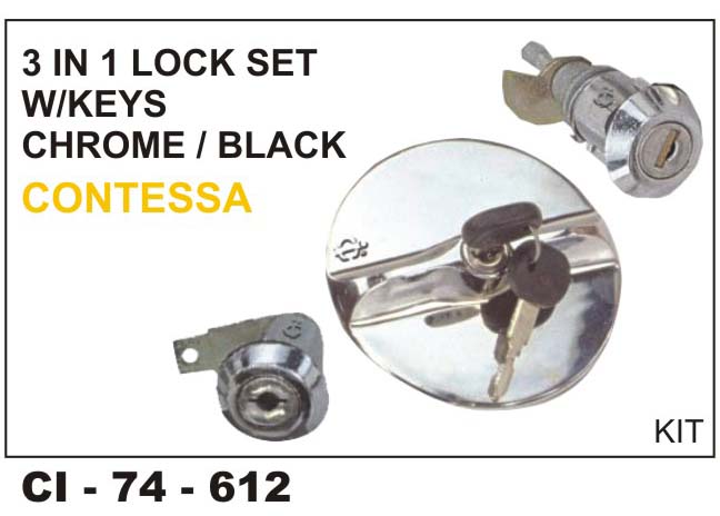 3 in 1 Lock Set Contessa Black