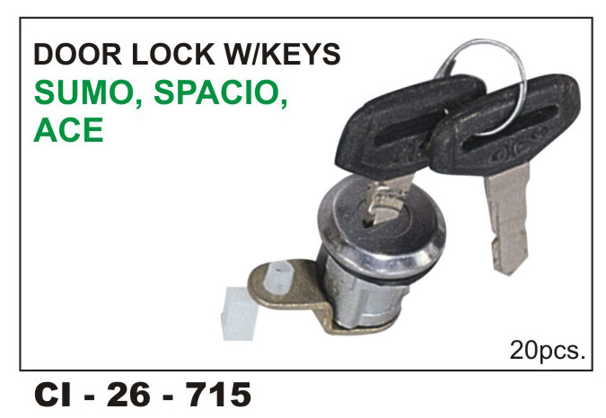 Door Lock W/K SUMO,ACE,Zip Iris L