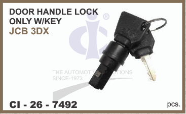 DOOR HANDLE (LOCK ONLY) W/KEY JCB 3DX