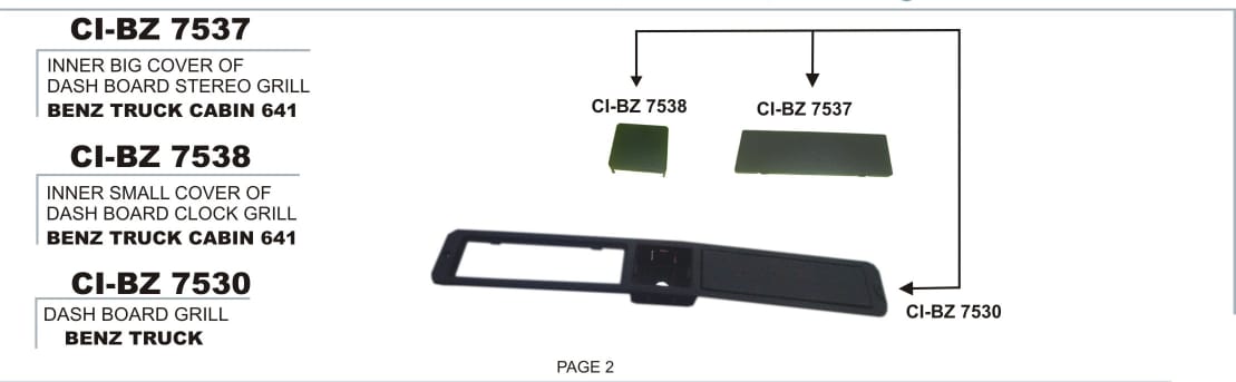 INNER SMALL COVER OF DASH BOARD LOCK GRILL