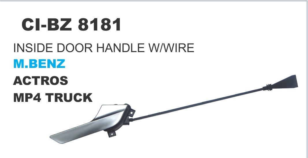INSIDE DOOR HANDLE (SATIN CHROME) WITH WIRE COMPLETE M.BENZ MP4 ACTROS TRUCK