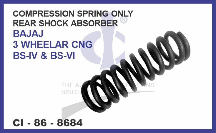 COMPRESSION SPRING ONLY REAR SHOCK ABSORBER BAJAJ 3 WHEELER CNG BS4 AND BS6