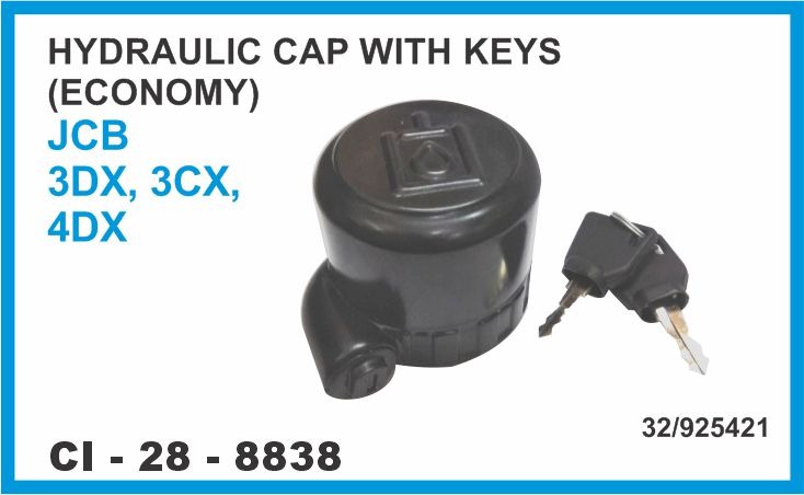 HYDRAULIC CAP WITH KEYS ( ECONOMY) JCB 3DX, 3CX, 4DX O.E. NO. 32/925421