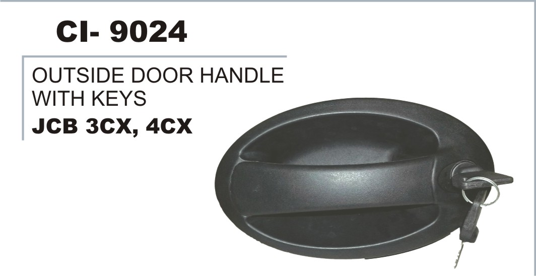 OUTSIDE DOOR HANDLE WITH KEY JCB 3CX, 4CX