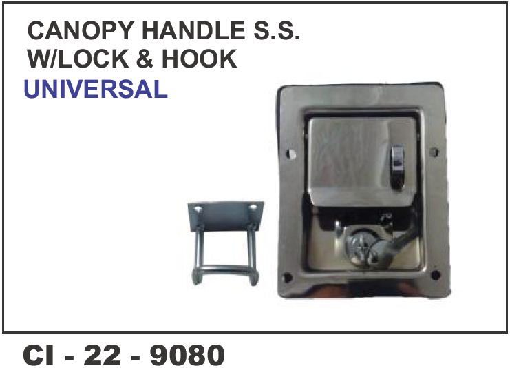CNPY HNDL W/LOCK &HOOK SS.UNIVERSAL