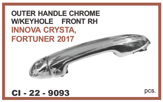 O.H.CRYSTA,FORTUNER 2017 W/KEYHOLE CP FRONT RIGHT