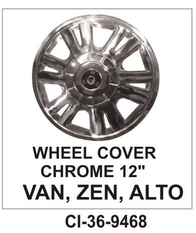 WHEEL COVER VAN,ZEN,ALTO CHROME 12INCH