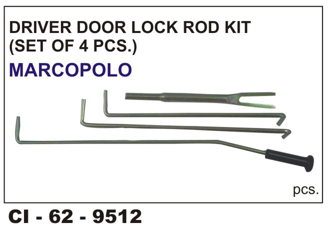 DRIVER DOOR LOCK ROD KIT MARCOPOLO