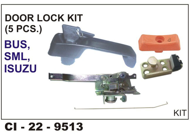 DOOR LOCK KIT BUS, SML. ISUZU, (5 PCS)
