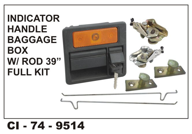 INDICATOR HANDLE BAGGAGE BOX W/ROD 39mm FULL KIT