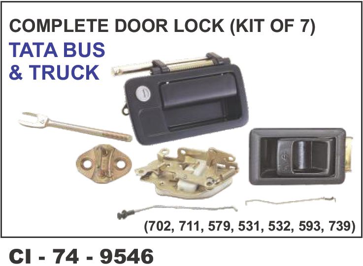 COMPLETE DOOR LOCK KIT TATA,SITA BUS & TRUCK LH