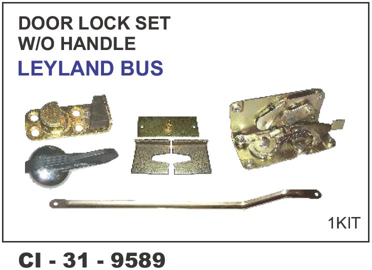 DOOR LOCK SET W/O HANDLE LEYLAND BUS (7Pcs) LH